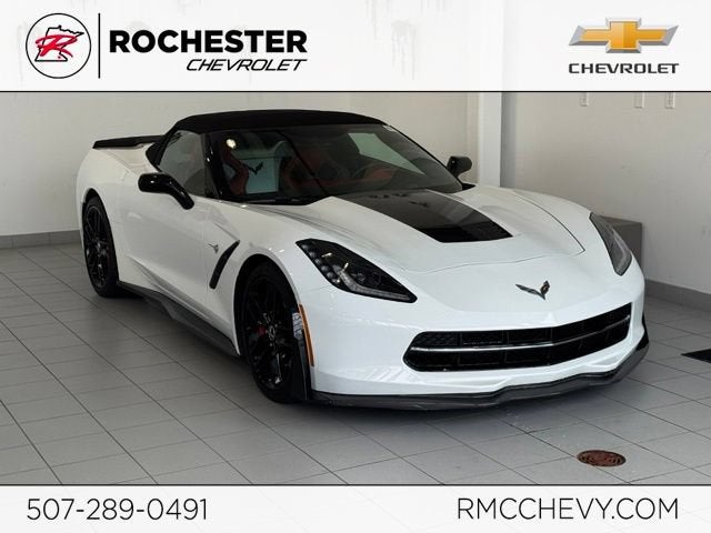 2014 Chevrolet Corvette Stingray Z51 3LT in Arctic White — front three-quarter view