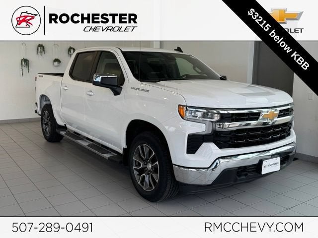 2024 Chevrolet Silverado 1500 LT (2FL) in Summit White — front three-quarter view