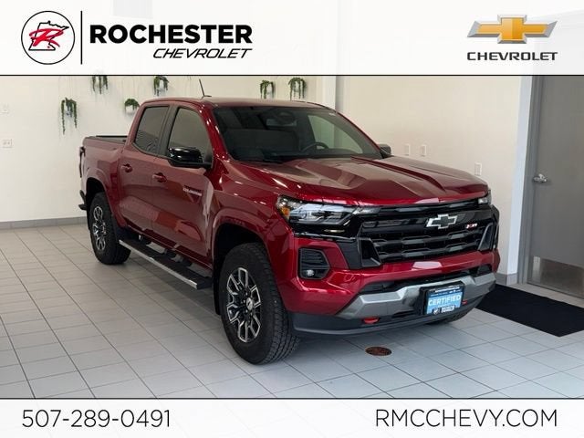 2024 Chevrolet Colorado Z71 in Radiant Red Tintcoat — front three-quarter view