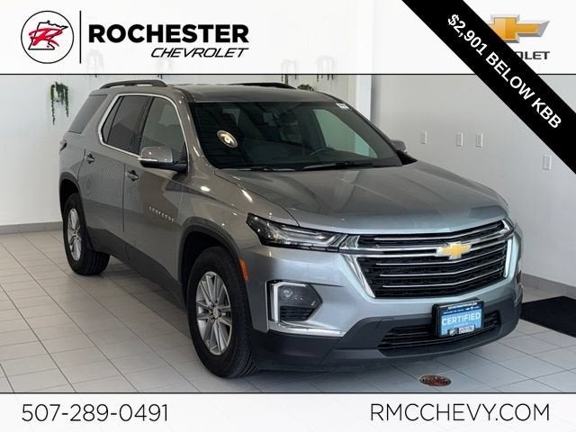 2023 Chevrolet Traverse LT Leather in Sterling Gray Metallic — front three-quarter view