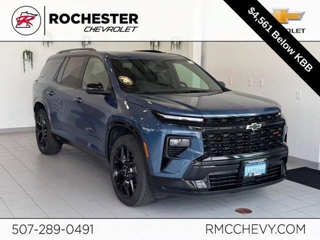 2024 Chevrolet Traverse RS in Lakeshore Blue Metallic — front three-quarter view