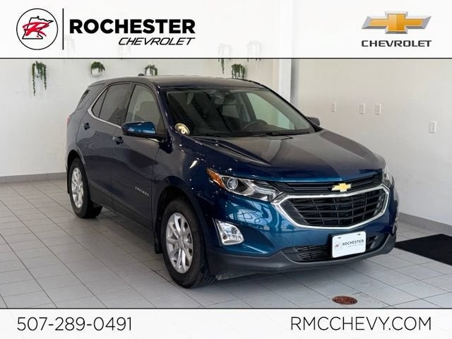 2020 Chevrolet Equinox LT in Pacific Blue Metallic — front three-quarter view