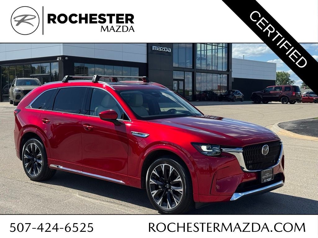 2025 Mazda Mazda CX-90 3.3 Turbo S Premium Plus in Soul Red Crystal Metallic — front three-quarter view