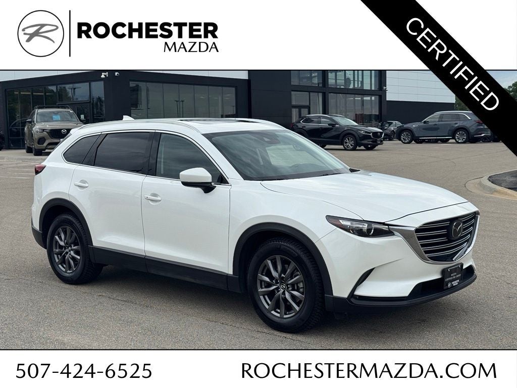 2023 Mazda Mazda CX-9 Touring in Snowflake White Pearl Mica — front three-quarter view