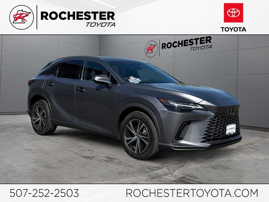2023 Lexus RX 350 Premium AWD in Nebula Gray Pearl — front three-quarter view