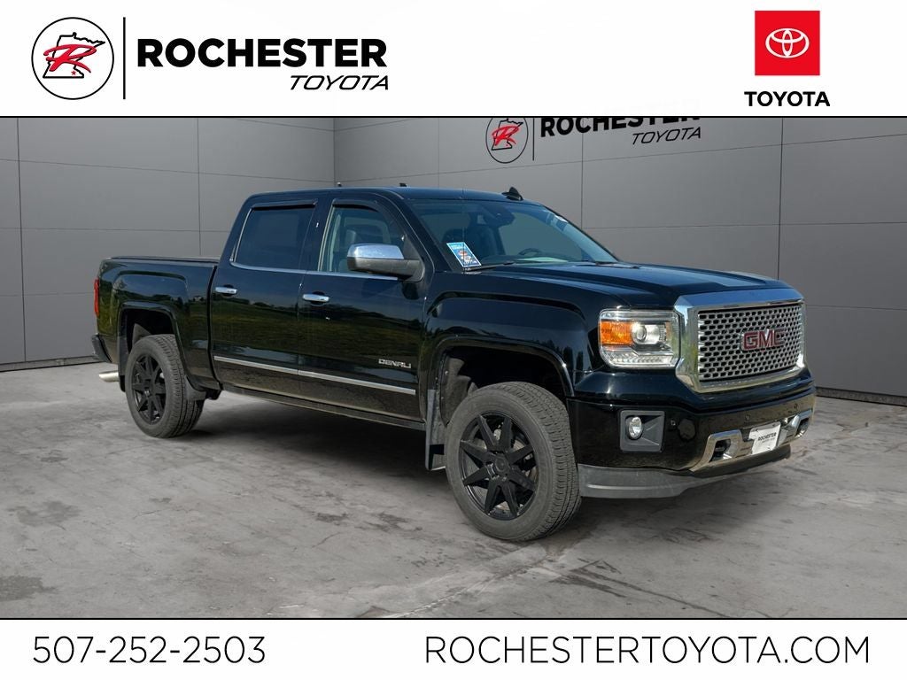 2015 GMC Sierra 1500 Denali 4WD in Onyx Black — front three-quarter view