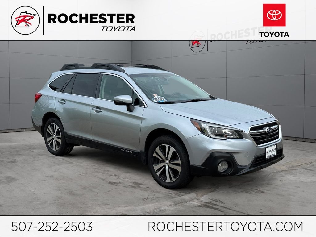 2019 Subaru Outback 2.5i Limited in Ice Silver Metallic — front three-quarter view