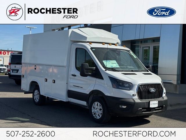 2026 Ford Transit-350 Base w/Knapheide KUV Body in Oxford White — front three-quarter view