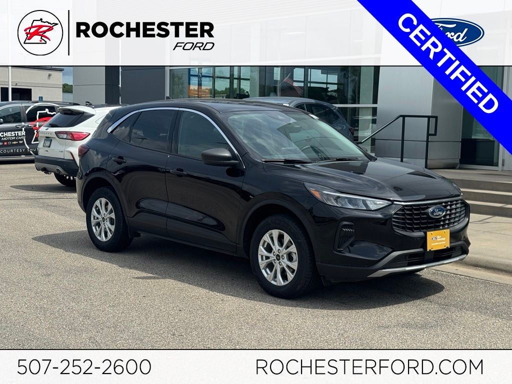2024 Ford Escape Active in Black Metallic — front three-quarter view