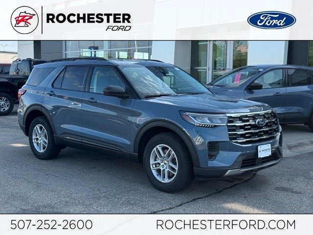 2026 Ford Explorer Active in Vapor Blue Metallic — front three-quarter view