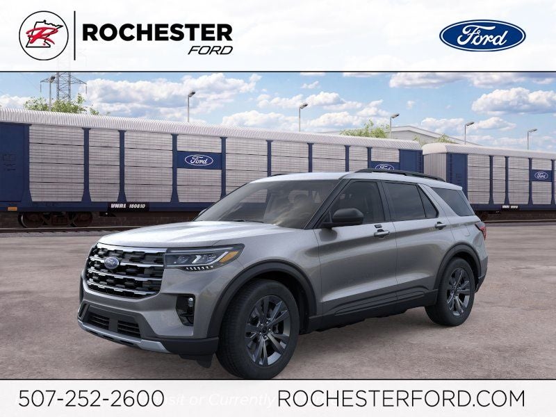 2026 Ford Explorer Active w/Glass Roof + Heated Steering Wheel in Carbonized Gray — front three-quarter view