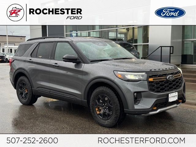 2026 Ford Explorer Tremor w/1 Year Bluecruise + Keyless Entry Keypad in Carbonized Gray — front three-quarter view