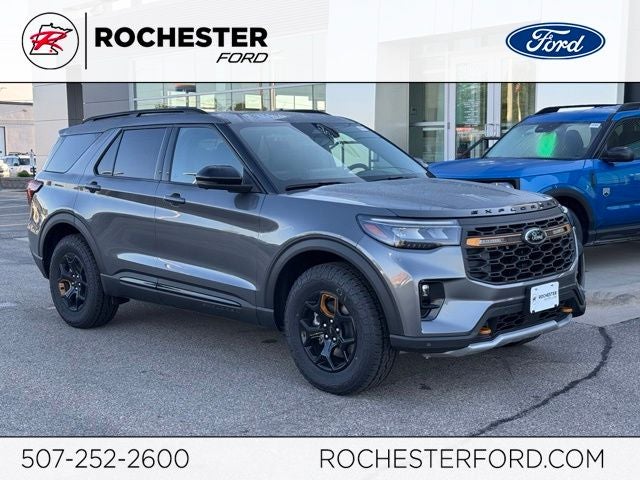 2026 Ford Explorer Tremor w/Ultimate Pkg + Keyless Entry Keypad in Carbonized Gray — front three-quarter view