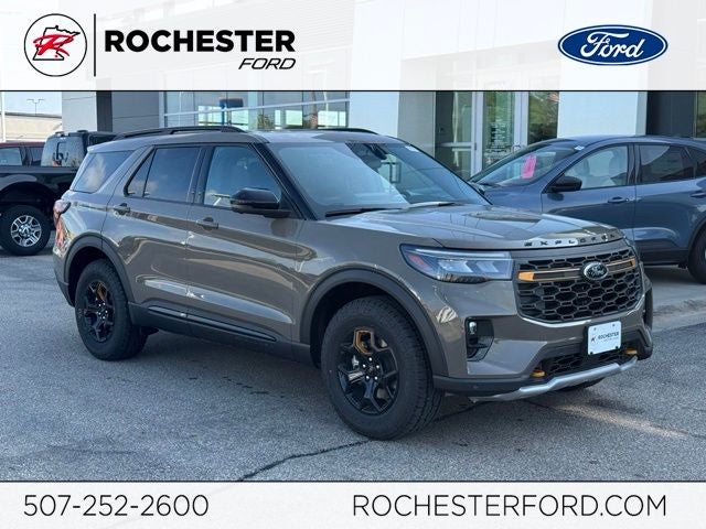2026 Ford Explorer Tremor w/Ultimate Pkg + Keyless Entry Keypad in Marsh Gray — front three-quarter view