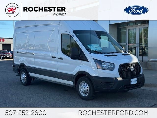 2026 Ford Transit-350 Base High Roof in Oxford White — front three-quarter view