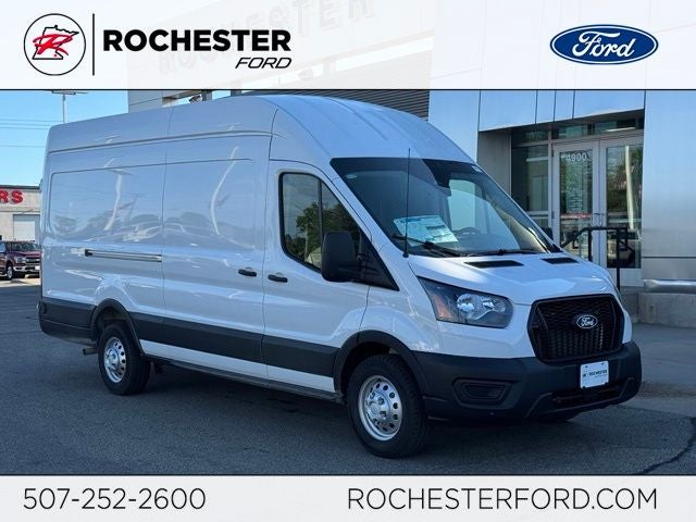 2026 Ford Transit-350 Base High Roof in Oxford White — front three-quarter view