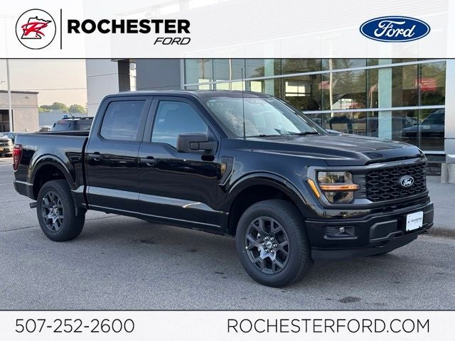 2026 Ford F-150 STX in Agate Black Metallic — front three-quarter view