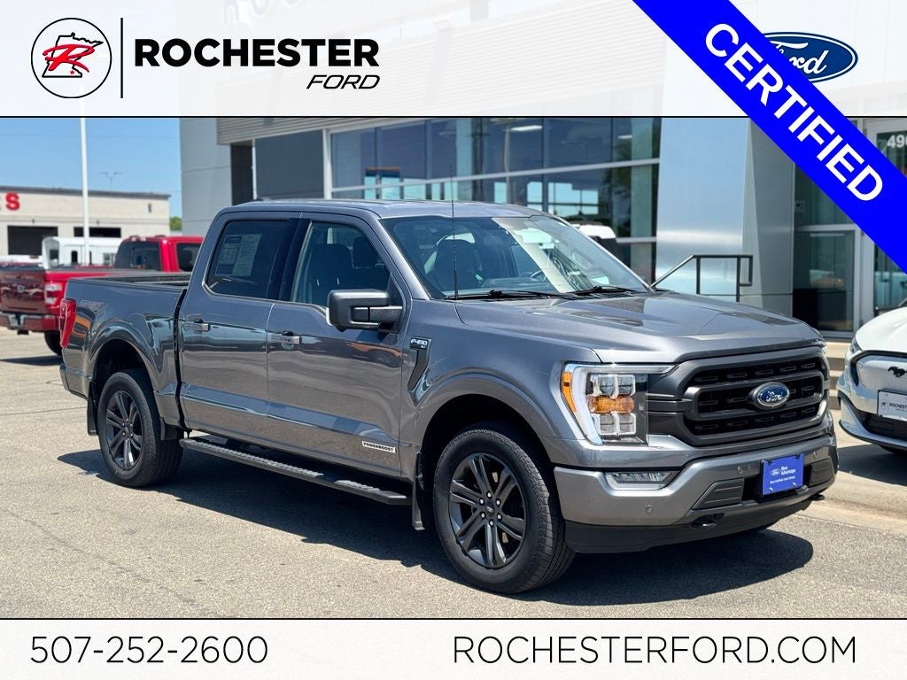2023 Ford F-150 XLT in Carbonized Gray Metallic — front three-quarter view