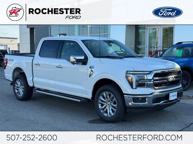 2026 Ford F-150 Lariat in Star White Metallic Tri-Coat — front three-quarter view