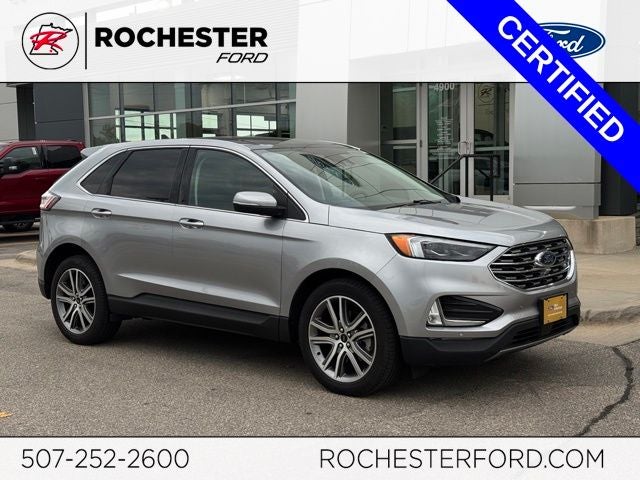 2024 Ford Edge Titanium in Silver Metallic — front three-quarter view