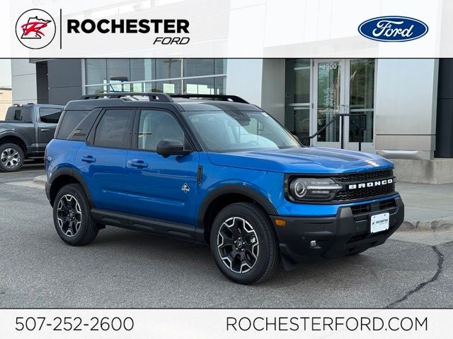 2026 Ford Bronco Sport Outer Banks w/B&O Sound System in Velocity Blue Metallic — front three-quarter view