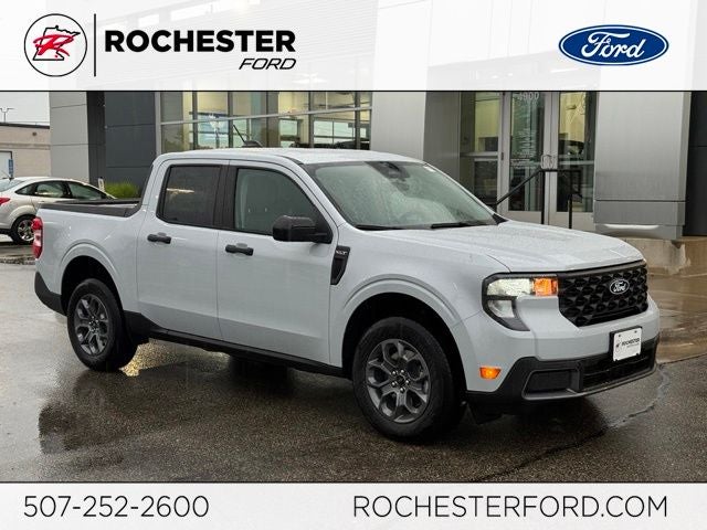2026 Ford Maverick XLT w/Heated Front Seats + 4k Tow in Space White Metallic — front three-quarter view