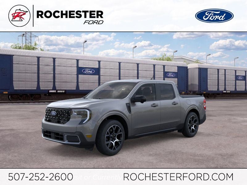 2026 Ford Maverick Lariat w/4k Tow + Power Sliding Window in Gray — front three-quarter view