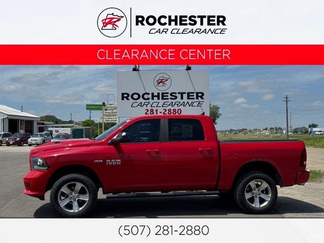 2014 RAM 1500 Sport in Flame Red Clearcoat — front three-quarter view