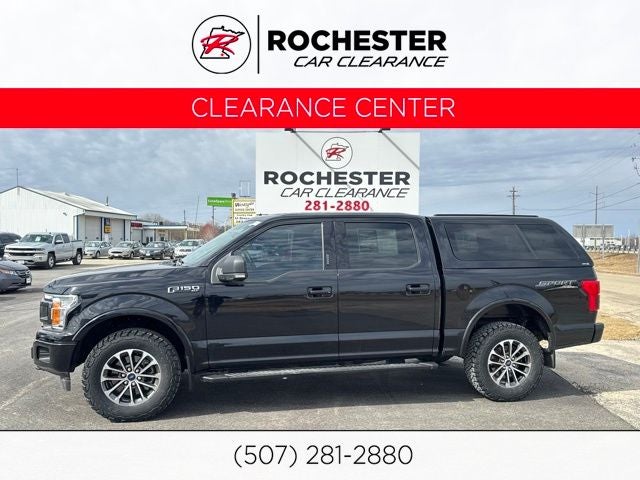 2019 Ford F-150 XLT in Black Metallic — front three-quarter view