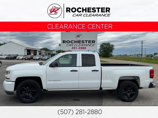 2018 Chevrolet Silverado 1500 Custom in White — front three-quarter view