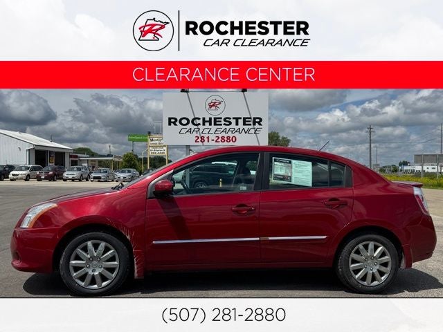 2011 Nissan Sentra 2.0 S in Red Brick — front three-quarter view