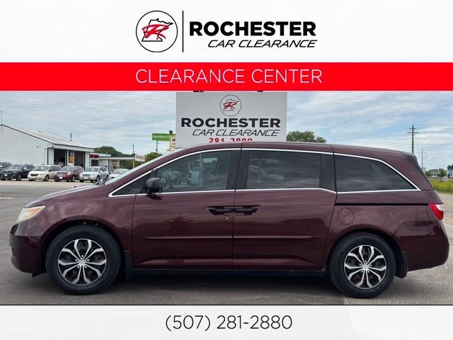 2012 Honda Odyssey LX in Maroon — front three-quarter view