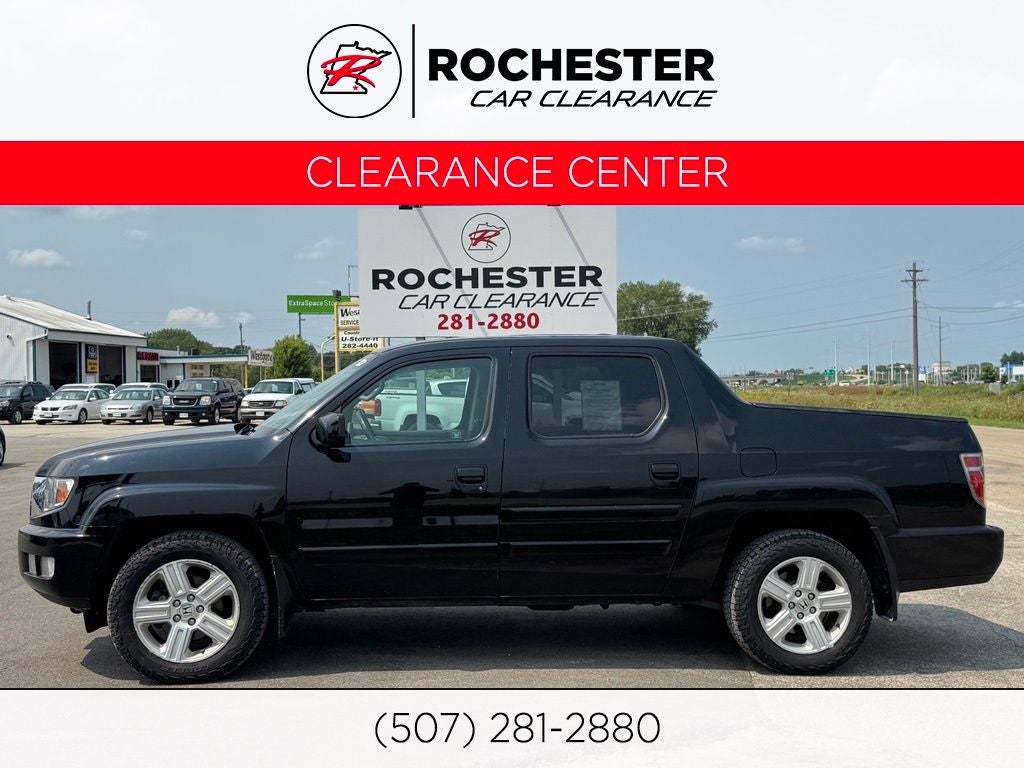 2012 Honda Ridgeline RTL in Black — front three-quarter view