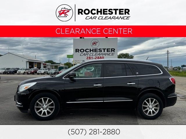 2017 Buick Enclave Leather Group in Ebony Twilight Metallic — front three-quarter view